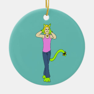 Mädchen Keramik Ornament