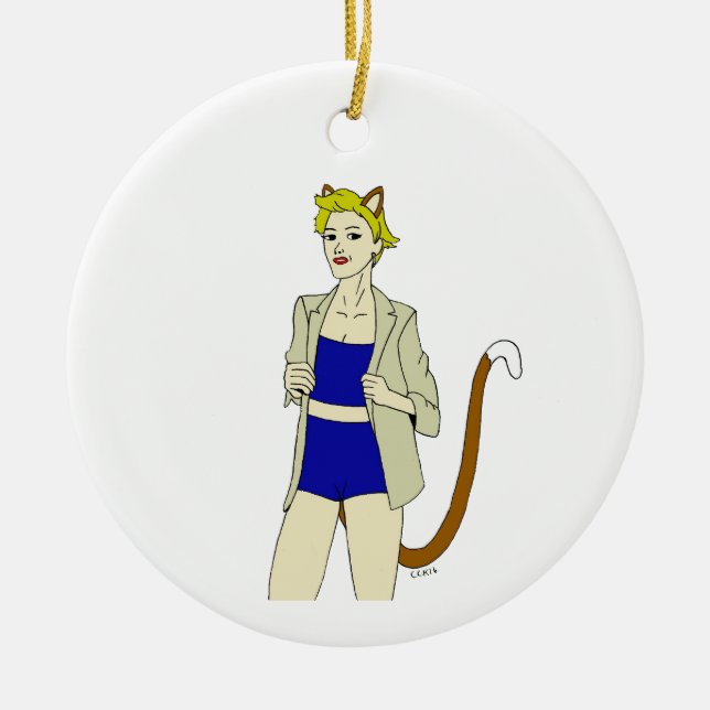 Mädchen Keramik Ornament (Vorne)