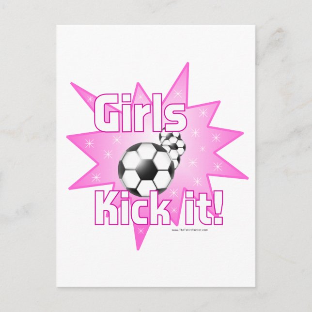 Mädchen Kick it Postkarte (Vorderseite)