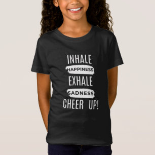 MÄDCHEN KINDER EINATMEN UND AUSATMEN CHEER UP JERS T-Shirt