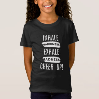 MÄDCHEN KINDER EINATMEN UND AUSATMEN CHEER UP JERS T-Shirt