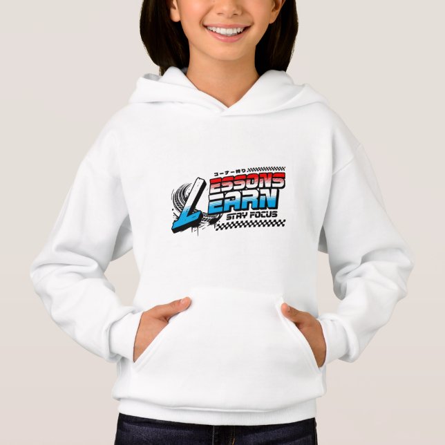 MÄDCHEN/KINDER FOKUS LERNEN PULLOVER HOODIE  (Vorderseite)