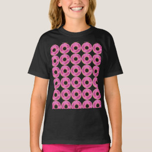Mädchen Kinder Funny Pink Donuts T - Shirt
