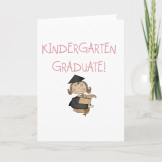 Mädchen-Kindergarten-Absolvent-T-Shirts und Karte