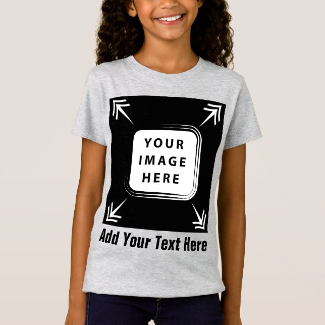 Mädchen Kleidung Bild Fotovorlage hinzufügen Mädch T-Shirt (Vorderseite)