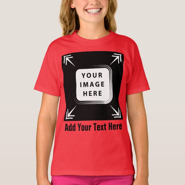 Mädchen Kleidung Bild Fotovorlage hinzufügen Mädch T-Shirt (Vorderseite)