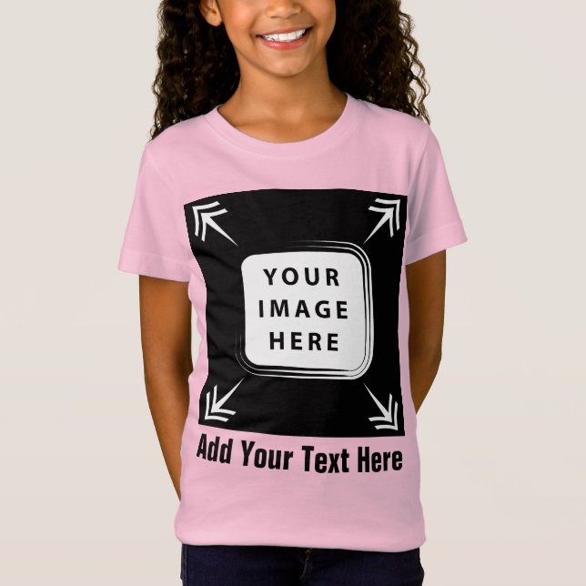 Mädchen Kleidung Bild Fotovorlage hinzufügen Mädch T-Shirt (Vorderseite)