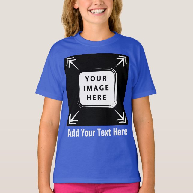 Mädchen Kleidung Bild Fotovorlage hinzufügen Mädch T-Shirt (Vorderseite)