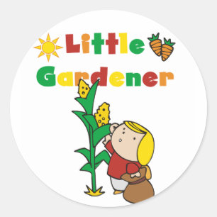 Mädchen-kleine Gärtner-T - Shirts und Geschenke Runder Aufkleber