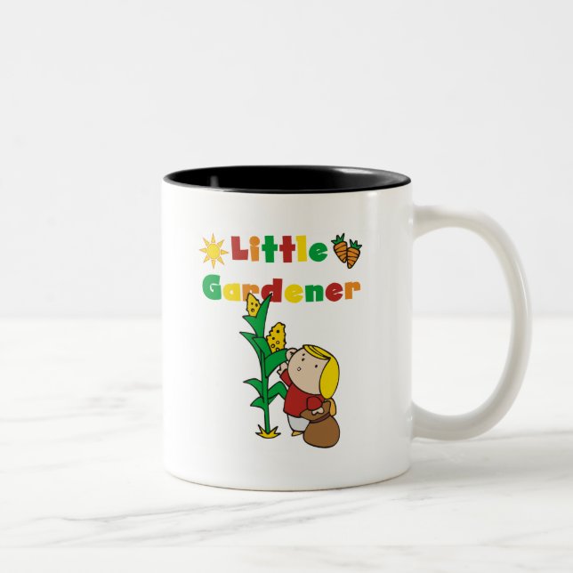 Mädchen-kleine Gärtner-T-Shirts und Geschenke Zweifarbige Tasse (Rechts)
