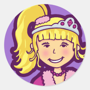 Mädchen kleine Prinzessinnen lila rosa Aufkleber