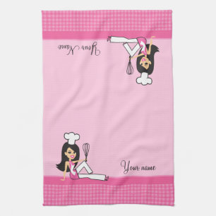 Mädchen-Kochs-Amerikaner MoJo Küchen-Tuch Handtuch