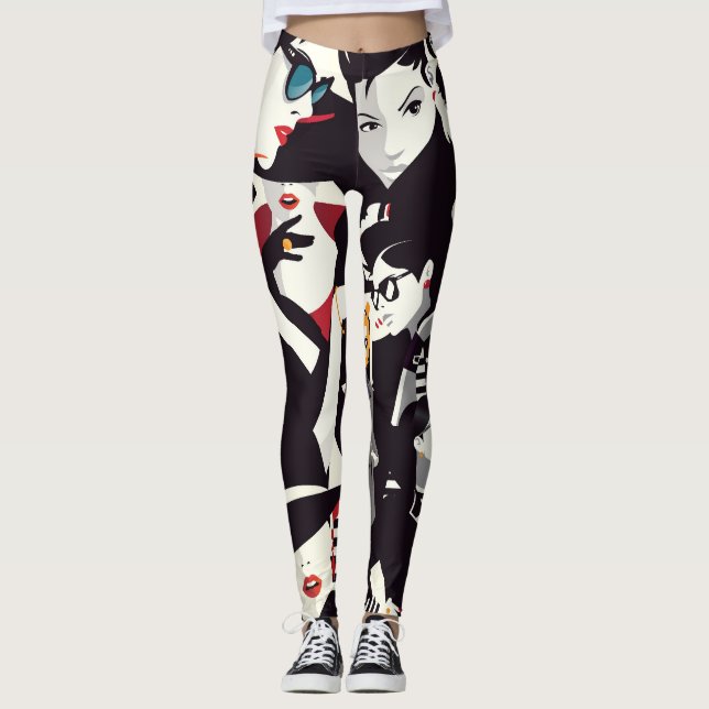 Mädchen-Kollektion: Pop-Kunst Leggings (Vorderseite)