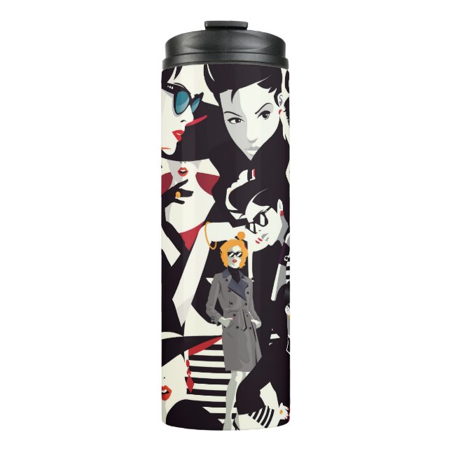 Mädchen-Kollektion: Pop-Kunst Thermosbecher (Vorderseite)