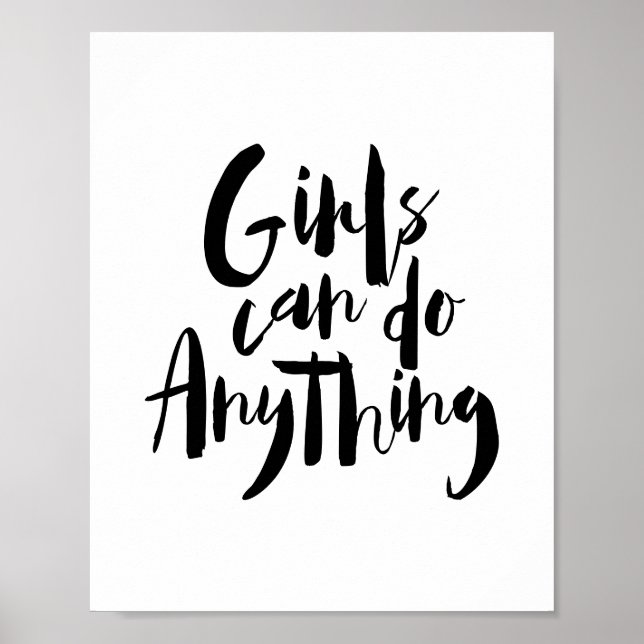Mädchen können alles tun, was Feminismus feministi Poster (Vorne)