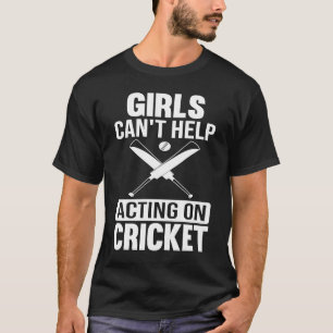 Mädchen können dem Schauspiel auf Cricket nicht he T-Shirt
