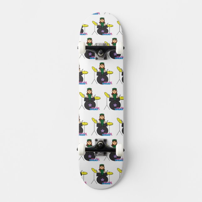 Mädchen können nicht was? Benutzerdefiniertes Desi Skateboard (Vorderseite)