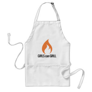 Mädchen können Schürze grillen