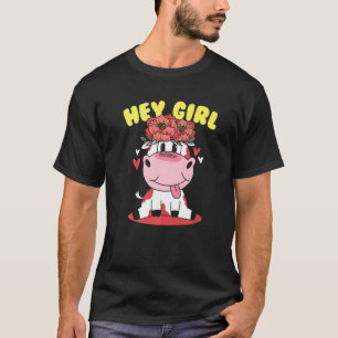 Mädchen Kuh Süßes Farmtier Vieh Frauen Landwirt T-Shirt
