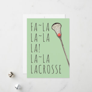 Mädchen Lacrosse Weihnachtskarte Feiertagskarte