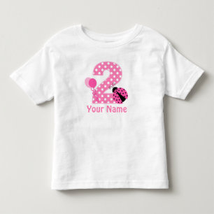 Mädchen Ladybug Personalisiertes T-Shirt