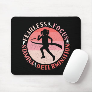 Mädchen-Laufmentalität - Fokussierter Angstloser L Mousepad