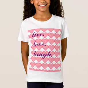 Mädchen leben Liebe-Lachen-T-Shirt T-Shirt