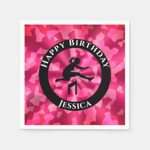 Mädchen Leichtathletik Pink Camo   Serviette