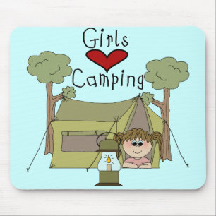 Mädchen-Liebe-Camping Mousepad