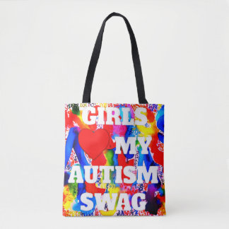 Mädchen Liebe mein Autismus schwänzen Tasche