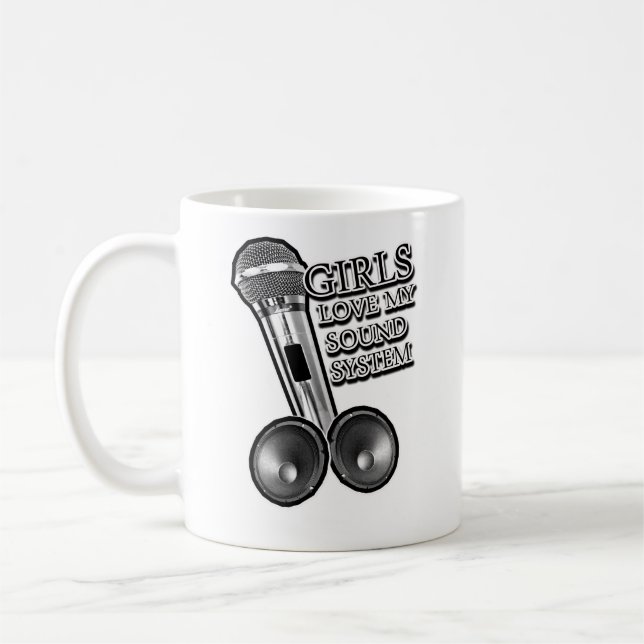 Mädchen-Liebe mein SOLIDES SYSTEM Kaffeetasse (Links)