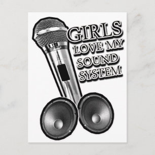 Mädchen Liebe mein SOUND SYSTEM Postkarte
