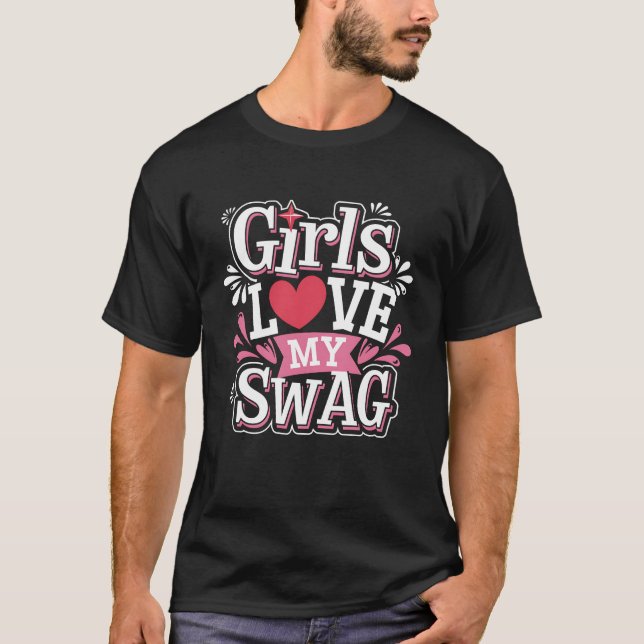 Mädchen Liebe meine schwänze, die starke Persönlic T-Shirt (Vorderseite)