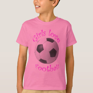 Mädchen-Liebefußball-Kunstgeschenke T-Shirt