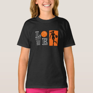 Mädchen lieben Basketball, Basketballspieler T-Shirt