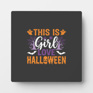 Mädchen Lieben Halloween-Geister-Design_1 Fotoplatte