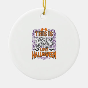 Mädchen Lieben Halloween Vintage Hübsches Gruselig Keramik Ornament