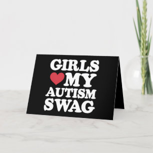 Mädchen lieben meinen Autismus-Swag lustige Aufklä Dankeskarte