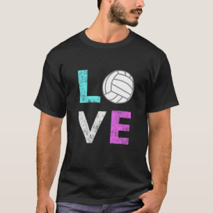 Mädchen lieben Volleyball als lustigstes Geburtsta T-Shirt