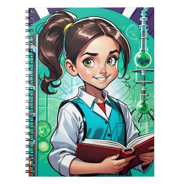 Mädchen lieben Wissenschaft! Notizblock (Vorderseite)