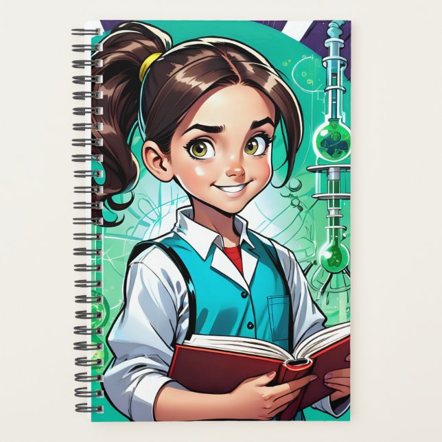 Mädchen lieben Wissenschaft! Planer (Vorderseite)