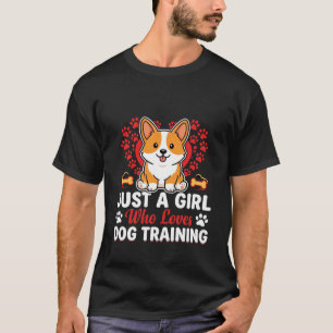 Mädchen liebt Hundetraining Corgi T-Shirt