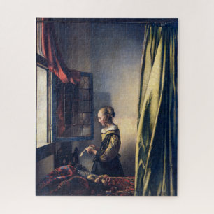 Mädchen liest Brief am offenen Fenster Vermeer