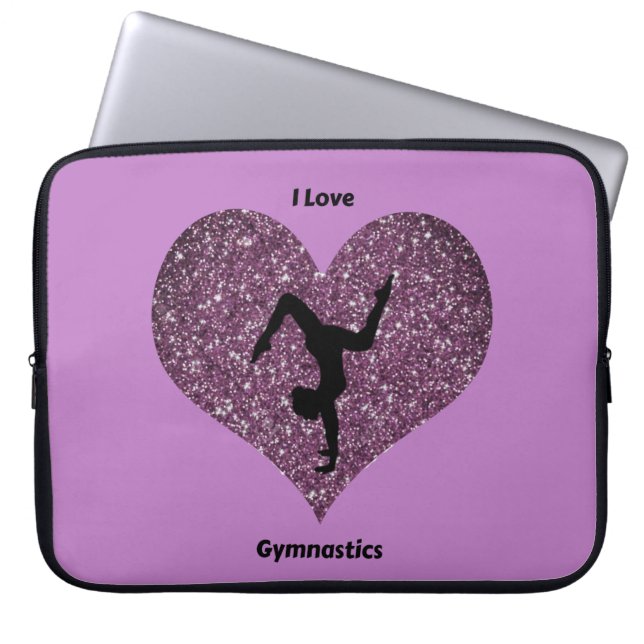 Mädchen Lila I Liebe Gymnastik Laptop-Sieb Laptopschutzhülle (Vorderseite)