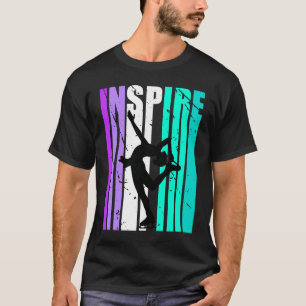 Mädchen Lila Inspiriert Ice Skaten Birthday Motiva T-Shirt