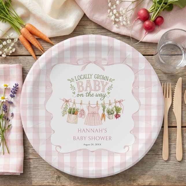 Mädchen Local Geboren Baby-Party Pappteller (Von Creator hochgeladen)