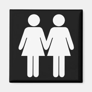 Mädchen + Mädchen-schwarzer Magnet