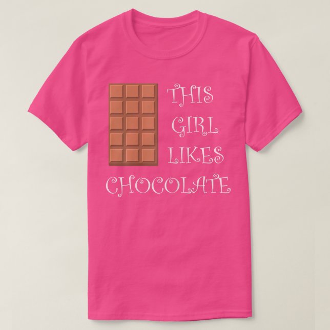 Mädchen mag Schokolade Kakao essen Süßigkeiten T-Shirt (Design vorne)