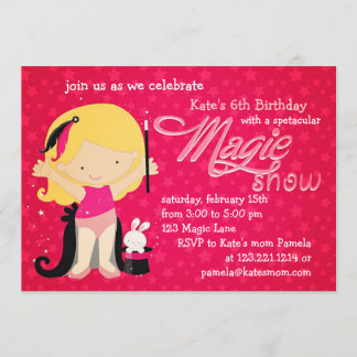 Mädchen-magischer Thema-Geburtstag Einladung