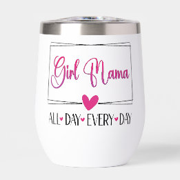 Mädchen Mama den ganzen Tag